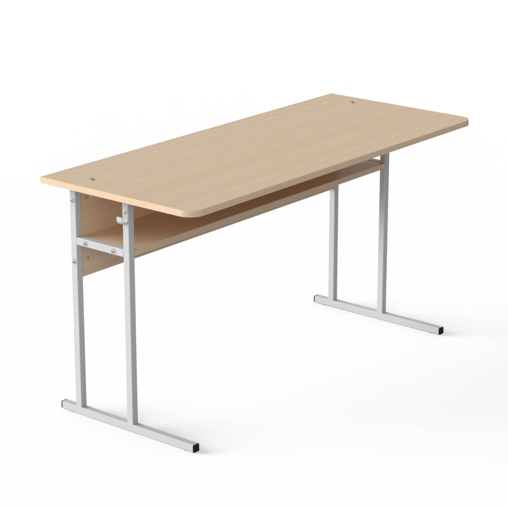 Стіл учнівський двомісний з полицею УС 21 № 6 МЕБЛІ ТЕХНОСТИЛЬ